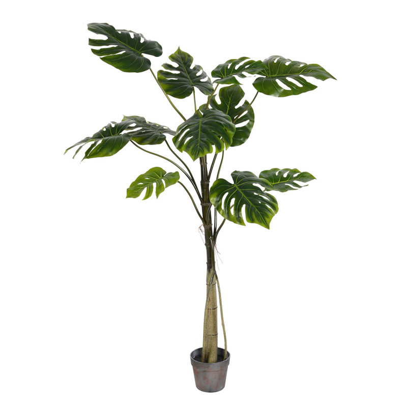 Bay Isle Home Artificial Potted Grand Floor Foliage Tree in Pot